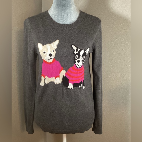J. Crew French Bulldog Teddie Sweater Size Small - Picture 2 of 10